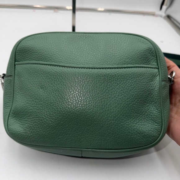 Coach pebbled leather crossbody bag green adjustable strap - Picture 9 of 16